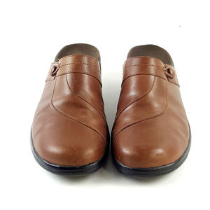 Clarks Womens Clogs Size 11 M Slip Ons Brown
